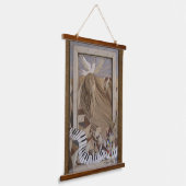 Cuir authentique et art suède suspendu tapisserie (Angulaire)