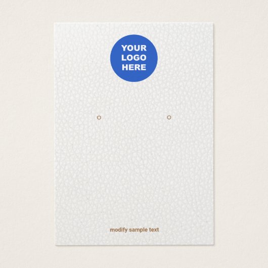 Cuir blanc Ajouter votre carte d'écran d'oreille l (Devant)