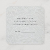 Cuir blanc luxueux Imprimer Barber Étiquette rétro (Dos)