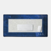 Cuir Bleu et Lin - Série Scholar (Clavier et souris)