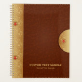 Cuir Brown et accent or métallique (Devant)