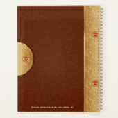 Cuir Brown et accent or métallique (Dos)