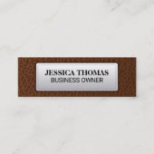 Cuir Brown | Étiquette à pointes en cuir (Devant)