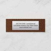 Cuir Brown | Étiquette à pointes en cuir (Dos)