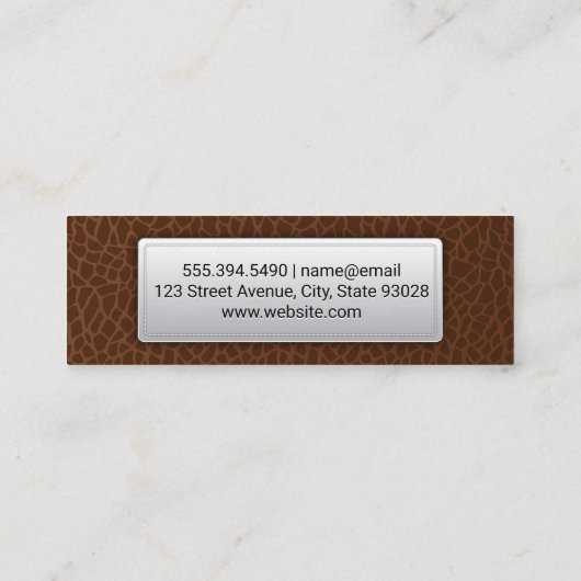 Cuir Brown | Étiquette à pointes en cuir (Dos)