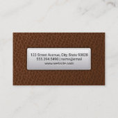 Cuir Brown | Étiquette à pointes en cuir (Dos)