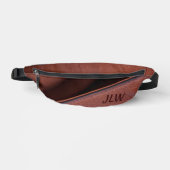 Cuir Brun Faux avec Initiales Stylé Unisexe (Recto)