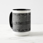 Cuir & Ceinture Mug café gris argent (Devant gauche)