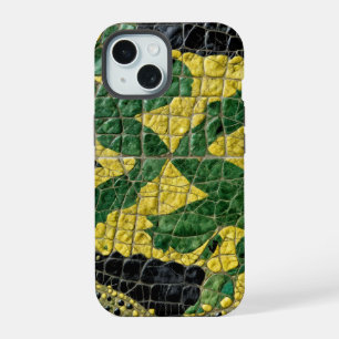 Cuir de dragon crocodile alligator vert jaune