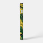 Cuir de dragon Crocodile Alligator Vert Jaune (Côté gauche)