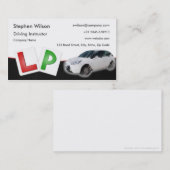 Cuir de noir de carte de visite d'instructeur (Devant / Derrière)