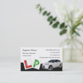 Cuir de noir de carte de visite d'instructeur (Debout devant)