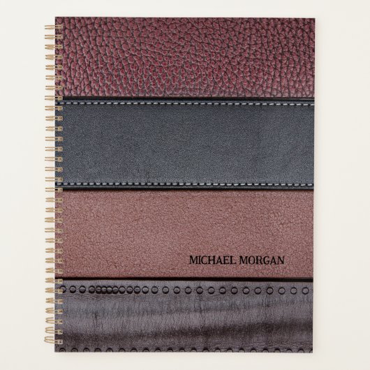 Cuir élégant de luxe aspect marron noir (Devant)