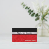 Cuir exotique clair Cartes de visite modernes (Debout devant)