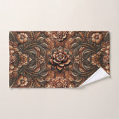 Cuir Faux Fleurs Vintage Embossé (Serviette à main)