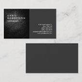 Cuir gris clair Carte de visite créatif moderne (Devant / Derrière)