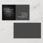 Cuir gris clair Carte de visite créatif moderne (Devant / Derrière)