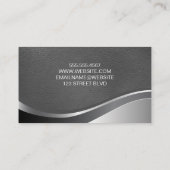 Cuir métallique | Carte de visite de lettres de l' (Dos)