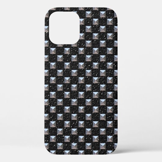 Cuir Noir Avec Étuis Métal Coque-Mate iPhone Ca (Verso)