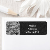Cuir noir et dentelle étiquettes de adresse (En situation)