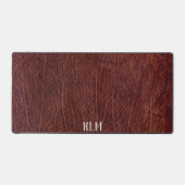 Cuir rouge faux chic avec monogramme (Recto)