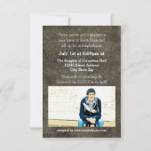 Cuir Six/Sept Photos - 3x5 Faire-part Grad (Dos)