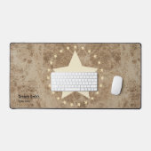 Cuir synthétique aspect western nom et titre (Clavier et souris)