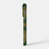 Cuir Vert Embellie de Flocons de Neige Initials en (Côté gauche)