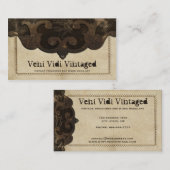 Cuir victorien de Steampunk et cartes de visite de (Devant / Derrière)