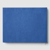 Cuir vintage bleu texture Livre d'or (Verso)