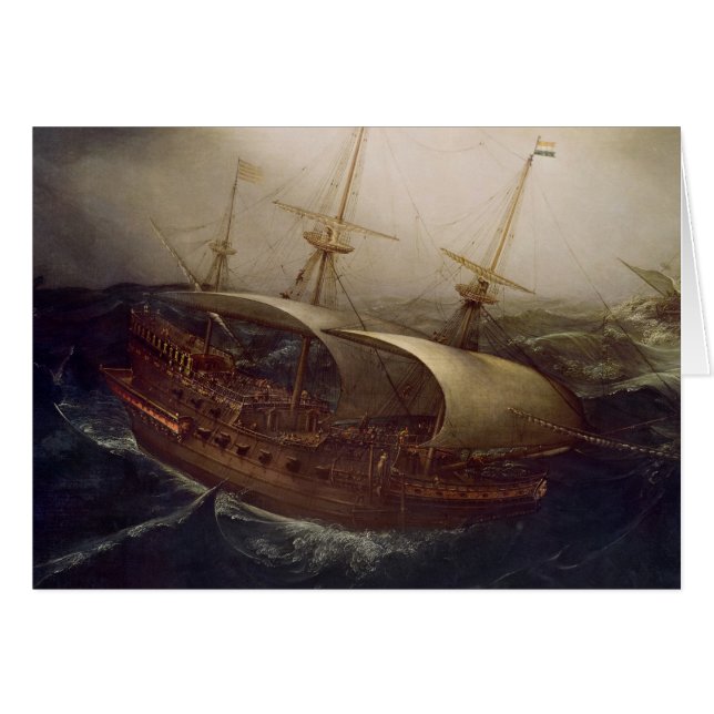Cuirassé néerlandais dans une tempête (Devant horizontal)