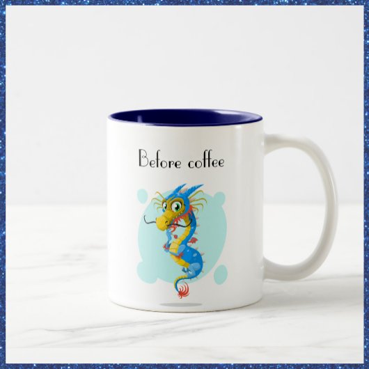 Cuire avant et après Café Mug Dragon et Fée