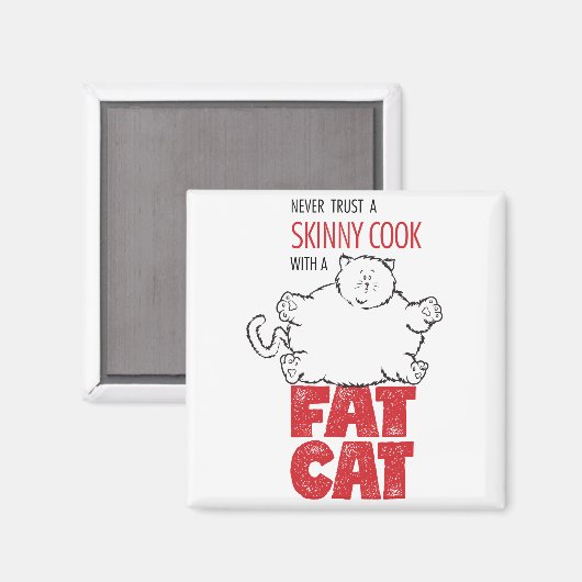 Cuire avec chat gras - Aimant 2 (Recto/Verso)