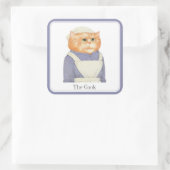 CUIRE CAT Stickers grand Carré + Texte (Sac)