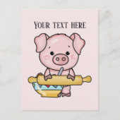 Cuire cuisson porc ajouter du texte Carte postale (Devant)
