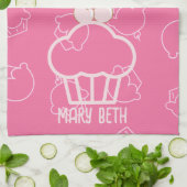 Cuire des serviettes de cuisine rose pâle (Plié)