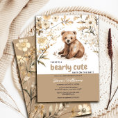 Cuire ours aquarelle garçon baby shower invitation