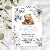 Cuire ours aquarelle garçon baby shower invitation