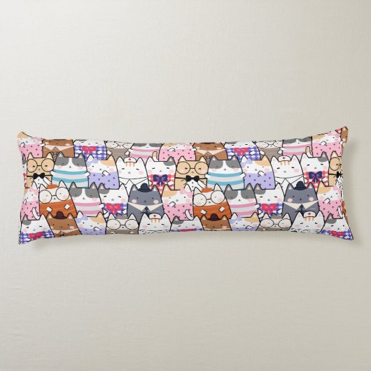 Cuire sans couture motif chats coussin corps (Dos)