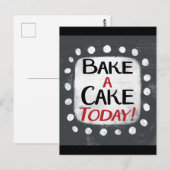 Cuire Un Gâteau Carte Postale Aujourd'Hui (Devant / Derrière)