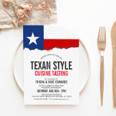 Cuisine à thème du Texas | Invitation du drapeau d
