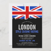 Cuisine À Thème Londres| Invitation du drapeau du  (Devant)