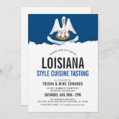 Cuisine À Thème Louisiane| Invitation du drapeau d (Devant / Derrière)