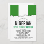 Cuisine À Thème Nigériane| Invitation du drapeau d (Devant / Derrière)