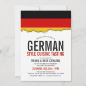 Cuisine allemande | Invitation blanc du drapeau du (Devant)