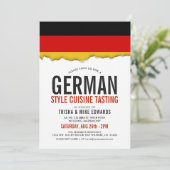 Cuisine allemande | Invitation blanc du drapeau du (Debout devant)