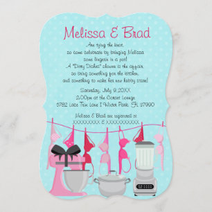 Cuisine amusante Lingerie nuptiale Invitation