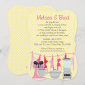 Cuisine amusante Lingerie nuptiale Invitation (Devant / Derrière)