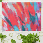 Cuisine Artwork Acrylique Palette Abstraite | linge de cui (Plié)