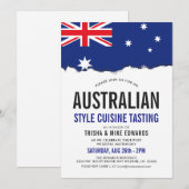 Cuisine australienne| Invitation du drapeau du par (Devant / Derrière)